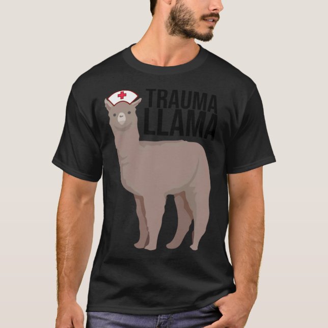 Trauma Llama   Nurse Alpaca Llama T-Shirt (Vorderseite)