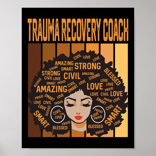 Trauma Recovery Coach Powerful Black History Month Poster (Vorne)