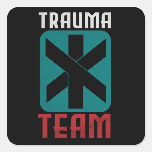 Trauma Team Cyber Gaming-Geschenk Quadratischer Aufkleber (Vorderseite)
