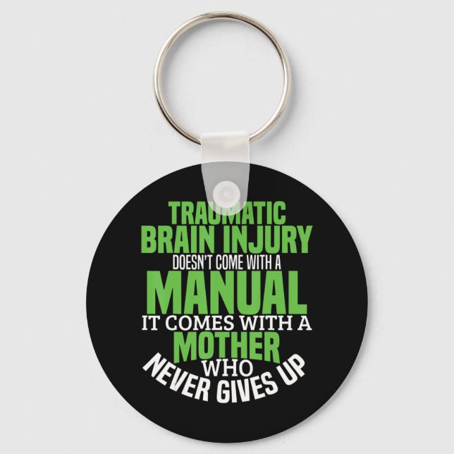 Traumatic Brain Injury Awareness T Shirt TBI Aware Schlüsselanhänger (Vorderseite)