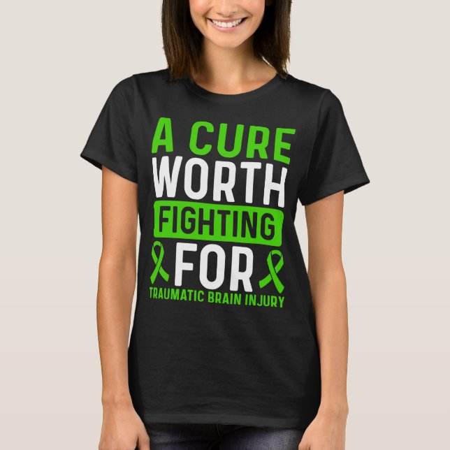 Traumatic Brain Injury Injury Awareness Ribbon TBI T-Shirt (Vorderseite)