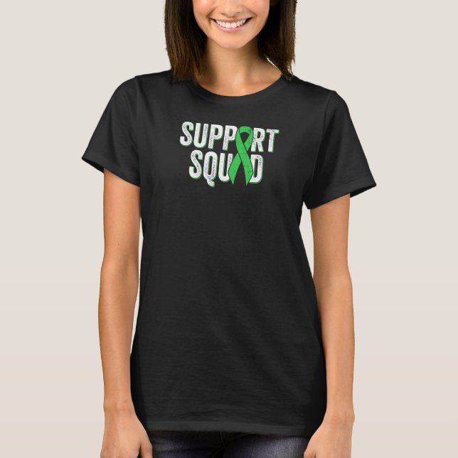 Traumatic Brain Injury Support Squad Green Awarene T-Shirt (Vorderseite)