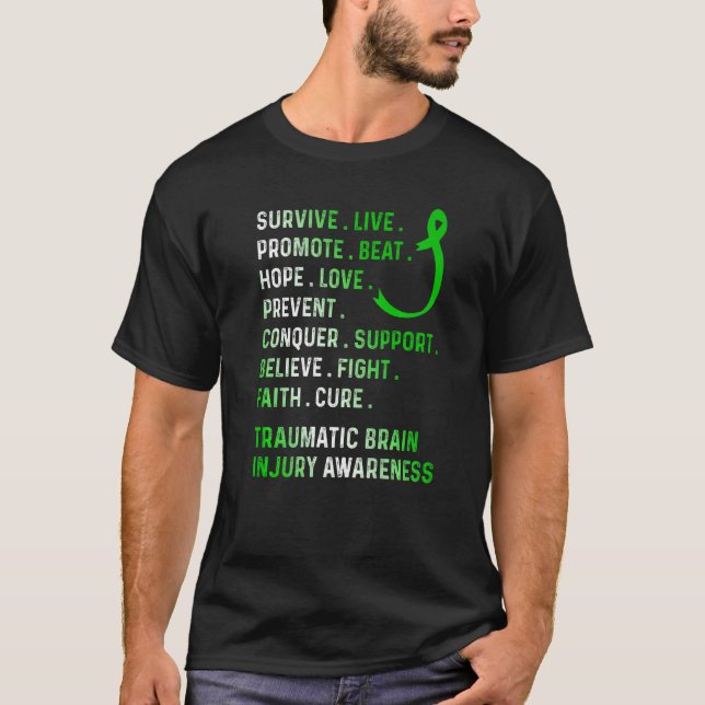 Traumatic Brain Injury Survivor Beat Hope TBI Warr T-Shirt (Vorderseite)