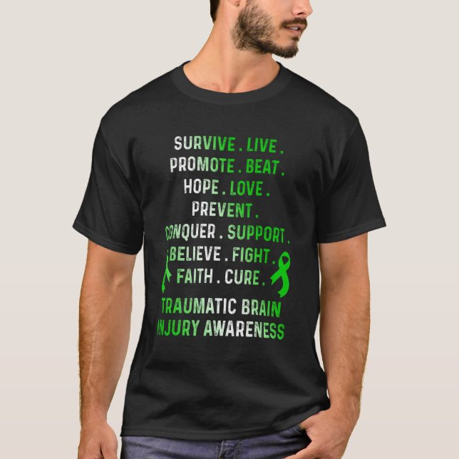 Traumatic Brain Injury Survivor Beat Hope TBI Warr T-Shirt (Vorderseite)
