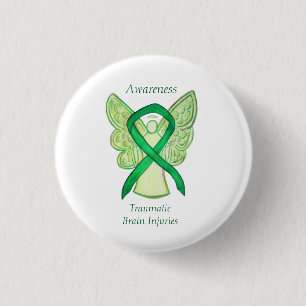 Traumatische Gehirnverletzungen (TBI) Angel Awaren Button