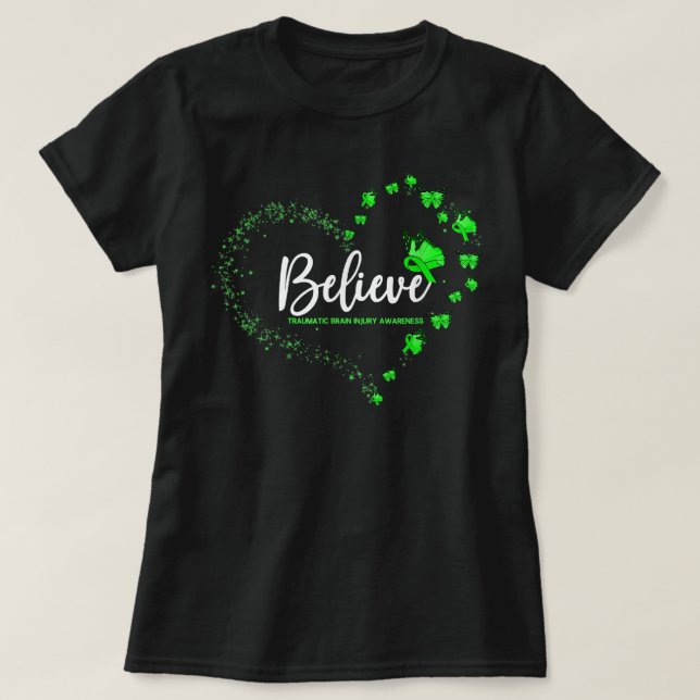 Traumatischer Gehirnverletzung Butterfly-Glaube T-Shirt (Design vorne)