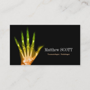 Traumatologist/Radiologe/Doktor Medical Card Visitenkarte