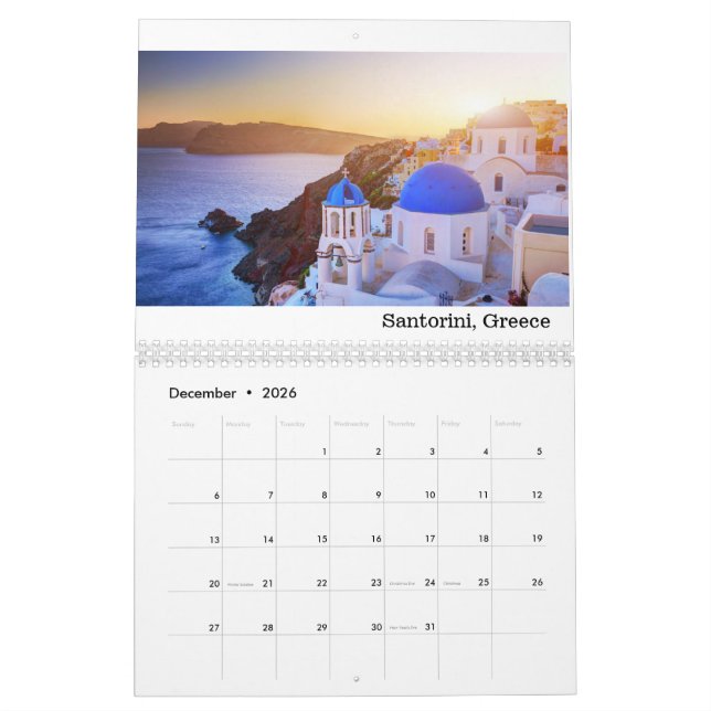 Traumbestimmungsort-Kalender Kalender (Dez 2026)