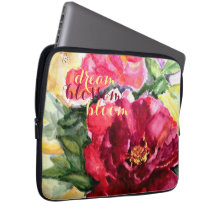 Traumblüten-BlumenAquarell-Kunst-Laptop-Hülse