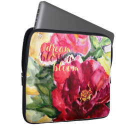 Traumblüten-BlumenAquarell-Kunst-Laptop-Hülse Laptopschutzhülle