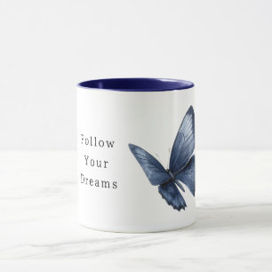 Träume des blauen Schmetterlings Tasse