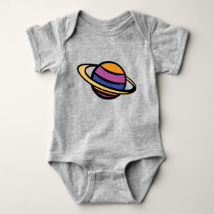 Träume des Weltraums Ringed Planet Baby Bodysuit Strampler