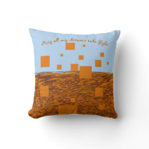 Träume entfalten Orange Floating Blocks Squares