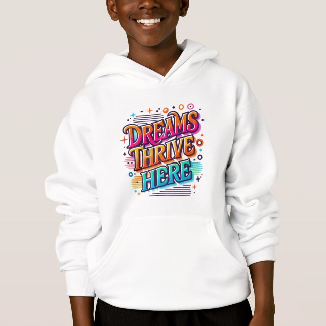 Träume gedeihen hier hoodie (Vorderseite)