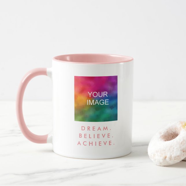 Träume glauben, ein Motivierend Angebot zu erhalte Tasse (Mit Donut)