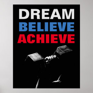 Träume glauben Motivierend Bodybuilding erreichen Poster