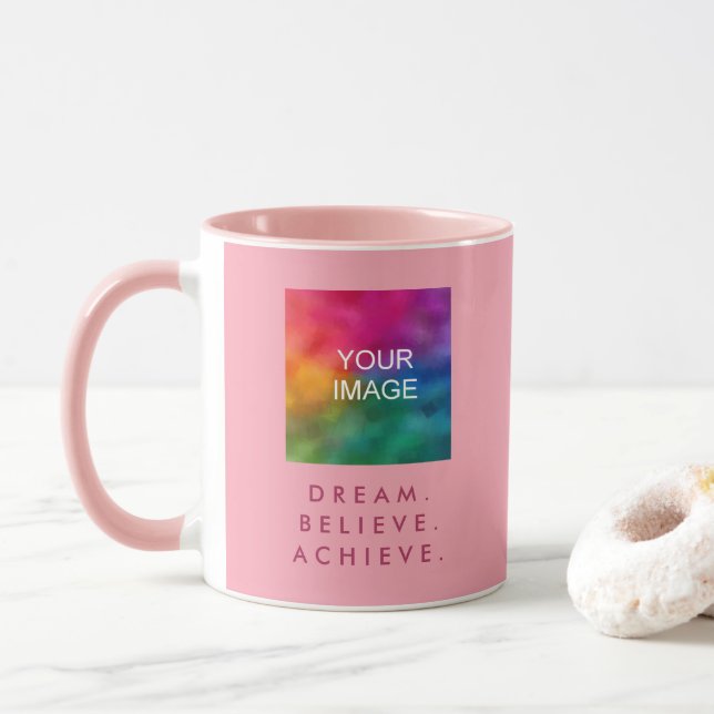 Träume glauben, Motivierend individuelles Angebot  Tasse (Mit Donut)