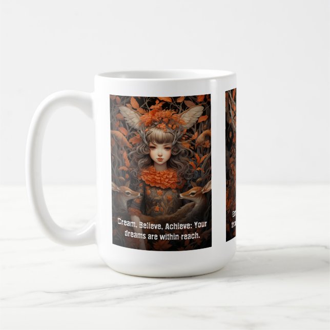 Träume glauben Motivierend Kaffeetasse (Links)