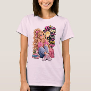Träume groß Arbeite hart Bleib freundlich Blondes T-Shirt