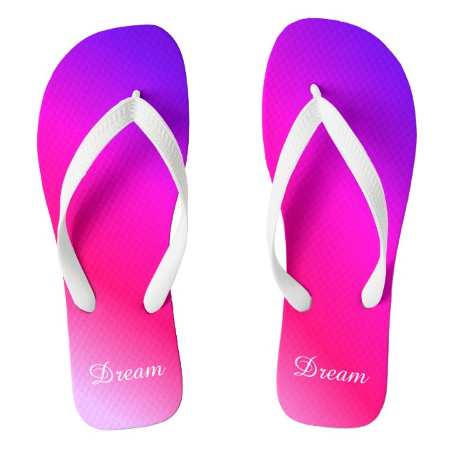 Träume groß flip flops (Fußbett)