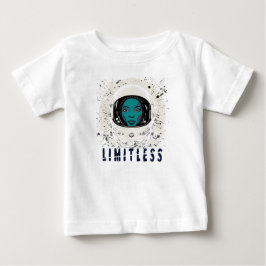 Träume groß, kleiner Stern – Grenzenloses Weltraum Baby T-shirt