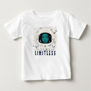 Träume groß, kleiner Stern – Grenzenloses Weltraum Baby T-shirt