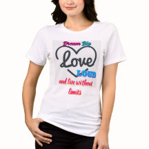 Träume groß, Liebe laut" Damen Tri-Blend T-Shirt
