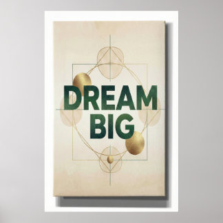 Träume groß Minimal-Wandkunstplakat Poster
