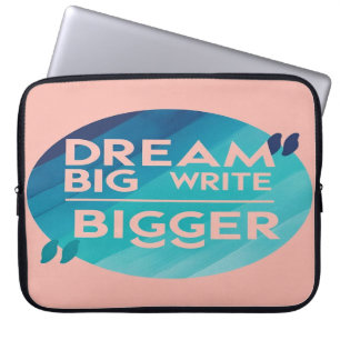 Träume groß Schreibe größer Option 2 Laptopschutzhülle
