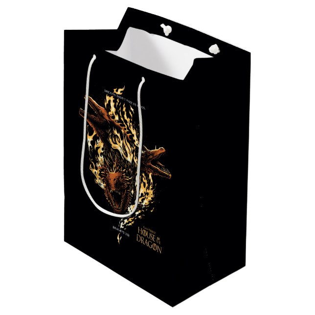 Träume haben uns nicht zu Königen gemacht. Drachen Mittlere Geschenktüte (Vorderseite Schrägansicht)