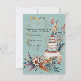 Träume in einem Bohemischen Thema RSVP Karte
