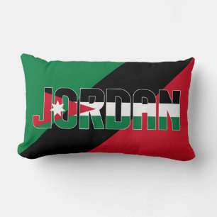 Träume in Farbe mit der Jordan-Patriotismusflagge Lendenkissen