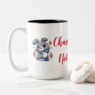 Träume jagen, keine Karotten für sonnige Liebhaber Zweifarbige Tasse