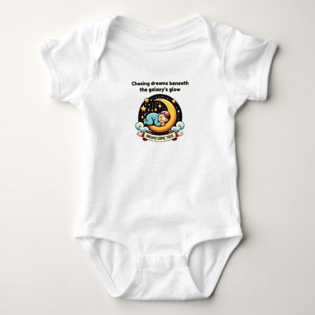 Träume kommen unter dem Sternenhimmel Baby Strampler (Vorderseite)