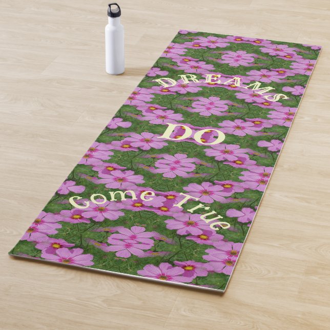 Träume kommen wahre Kosmos-Blume Inspiration Yogamatte (Beispiel)