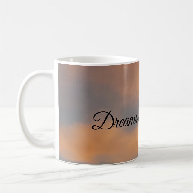 Träume können wahr werden, rosa Wolken Tasse (Links)