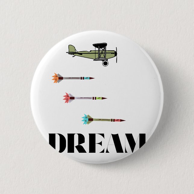 Träume mit Flügen Button (Vorderseite)