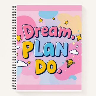 "Träume. Plan. Tu's." Notizbuch
