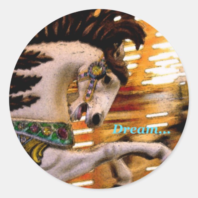 Träume... Runder Aufkleber (Vorderseite)
