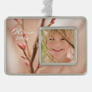 Träume vom Frühling Rahmen-Ornament Silber