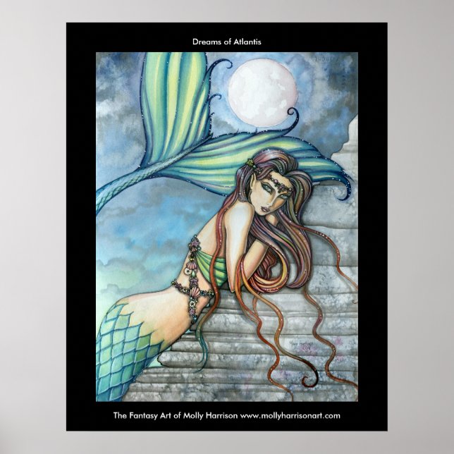 Träume von Atlantis Mermaid Poster (Vorne)