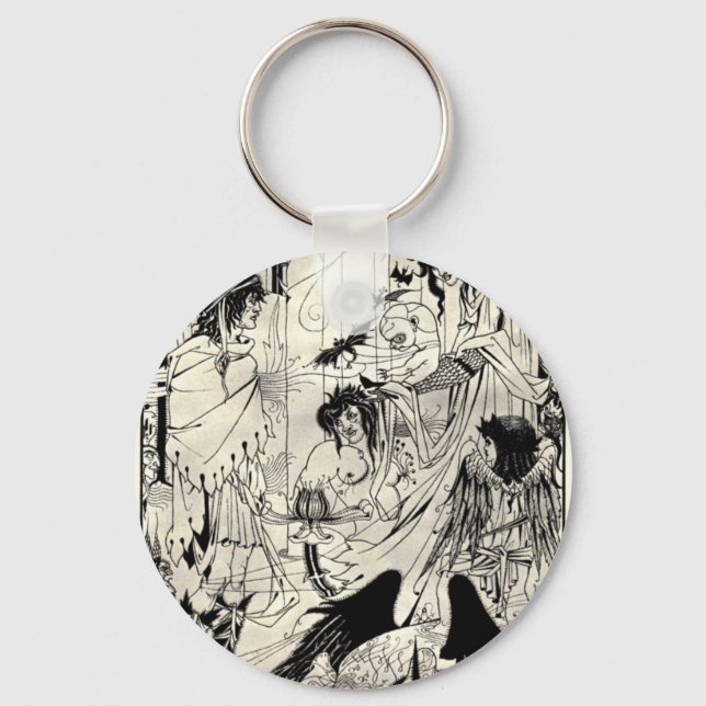 Träume von Aubrey Beardsley Schlüsselanhänger (Vorderseite)