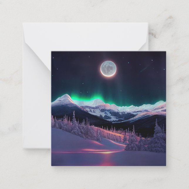 Träume von Aurora Mitteilungskarte (Vorderseite)