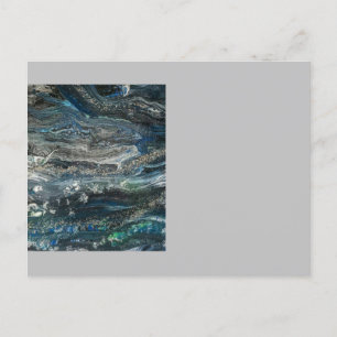 Träume von der Ocean'19 Acrylmalerei in Grau Postkarte