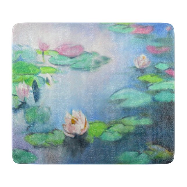 Träume von Giverny, Glasschneiden-Brett Schneidebrett (Vorderseite)