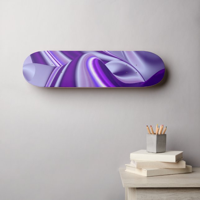Träume von lila Blume Skateboard (Wandkunst (Horz))