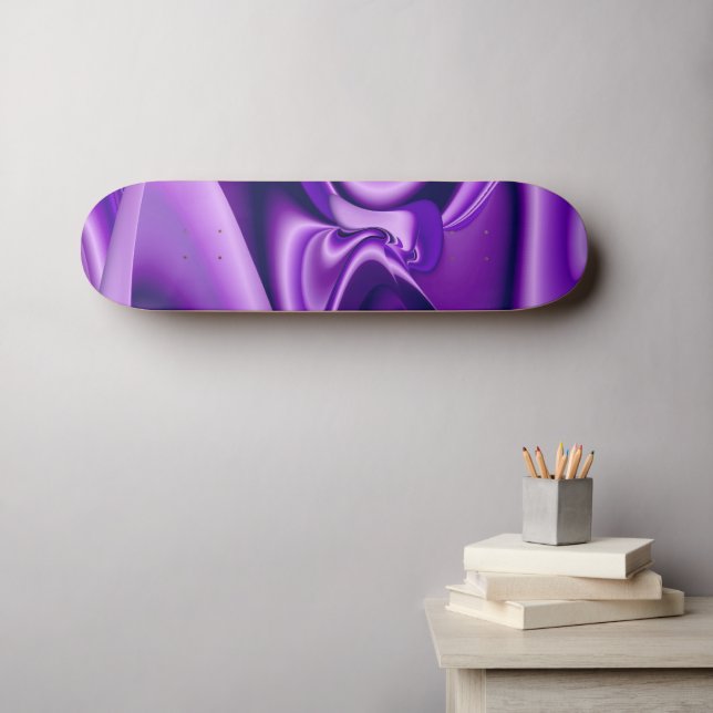 Träume von lila Blume Skateboard (Wandkunst (Horz))