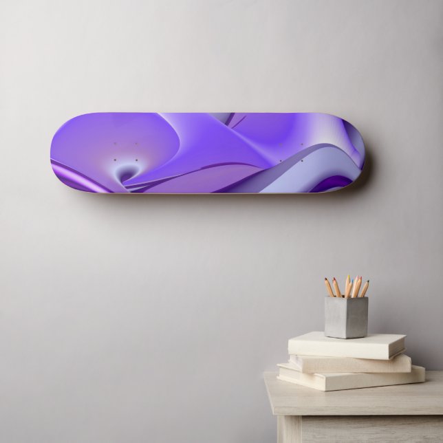 Träume von lila Blume Skateboard (Wandkunst (Horz))