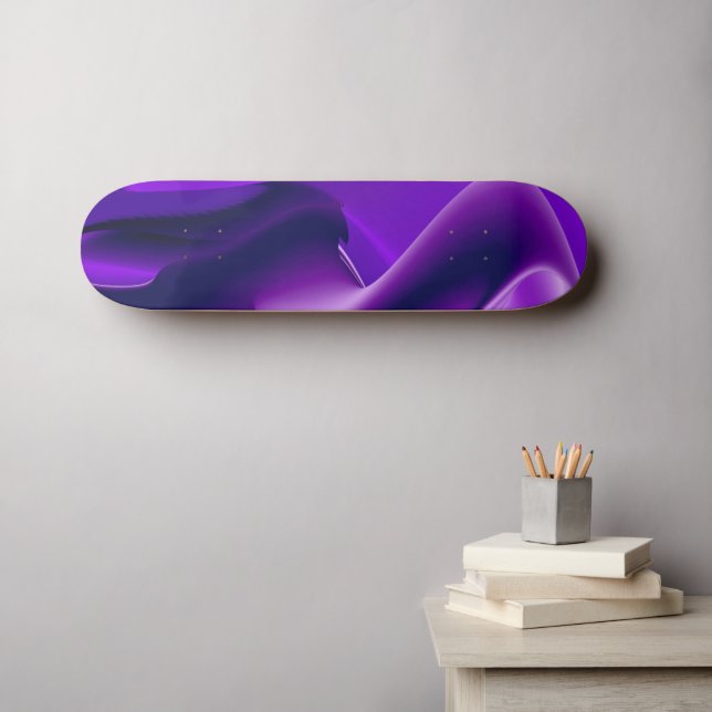 Träume von lila Blume Skateboard (Wandkunst (Horz))