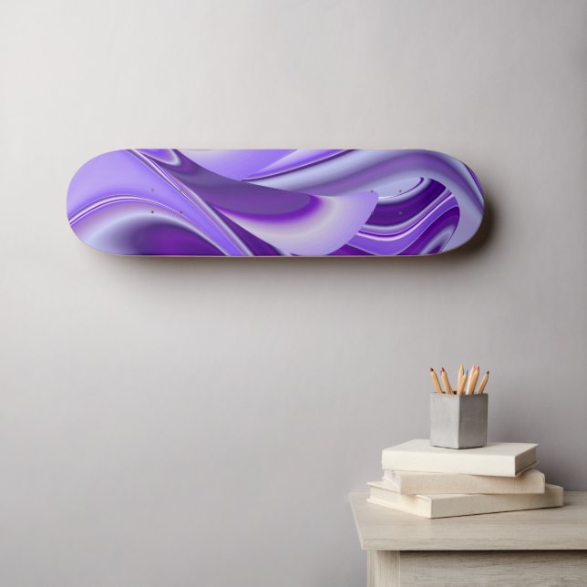 Träume von lila Blume Skateboard (Wandkunst (Horz))